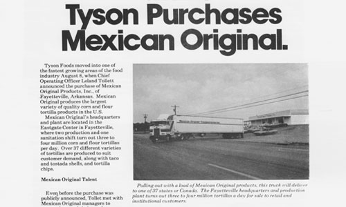 carousel-our-history-1980b Tyson purchases Mexican Original Inc