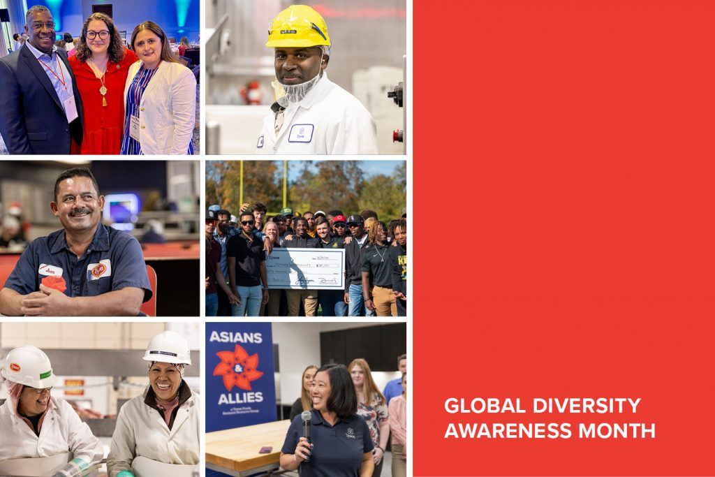 This is a collage photo of diversity at Tyson Foods.