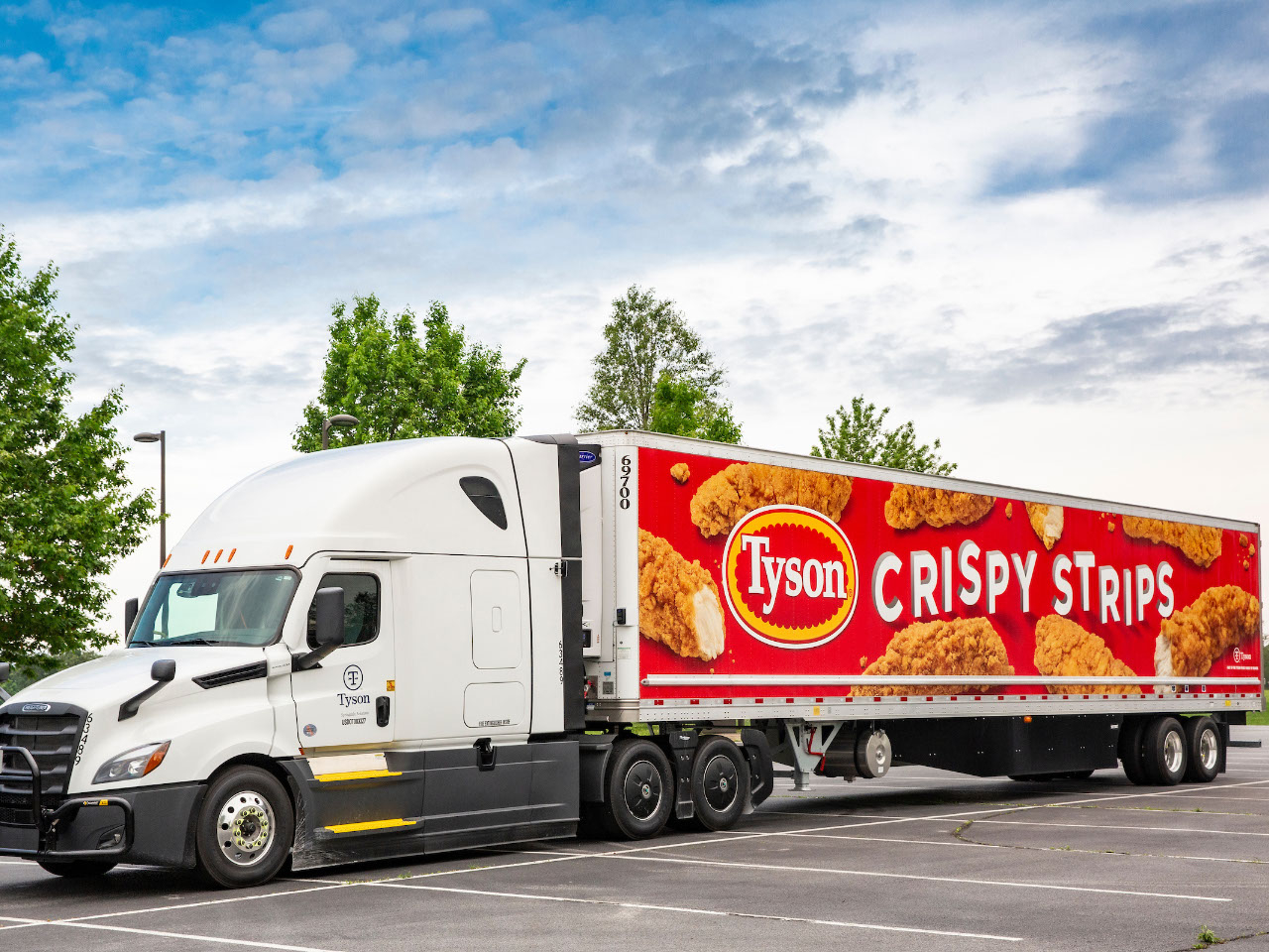This is a photo of a Tyson Chicken Strips truck