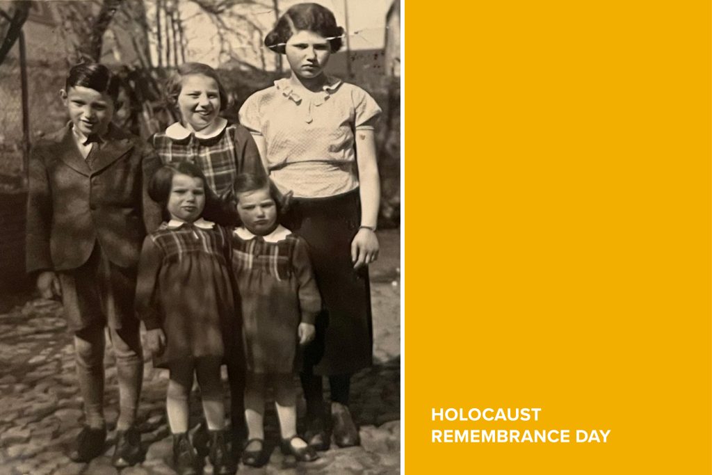 Holocaust Remembrance Day: Yom HaShoah This is a black and white photo of children posing for a family picture.