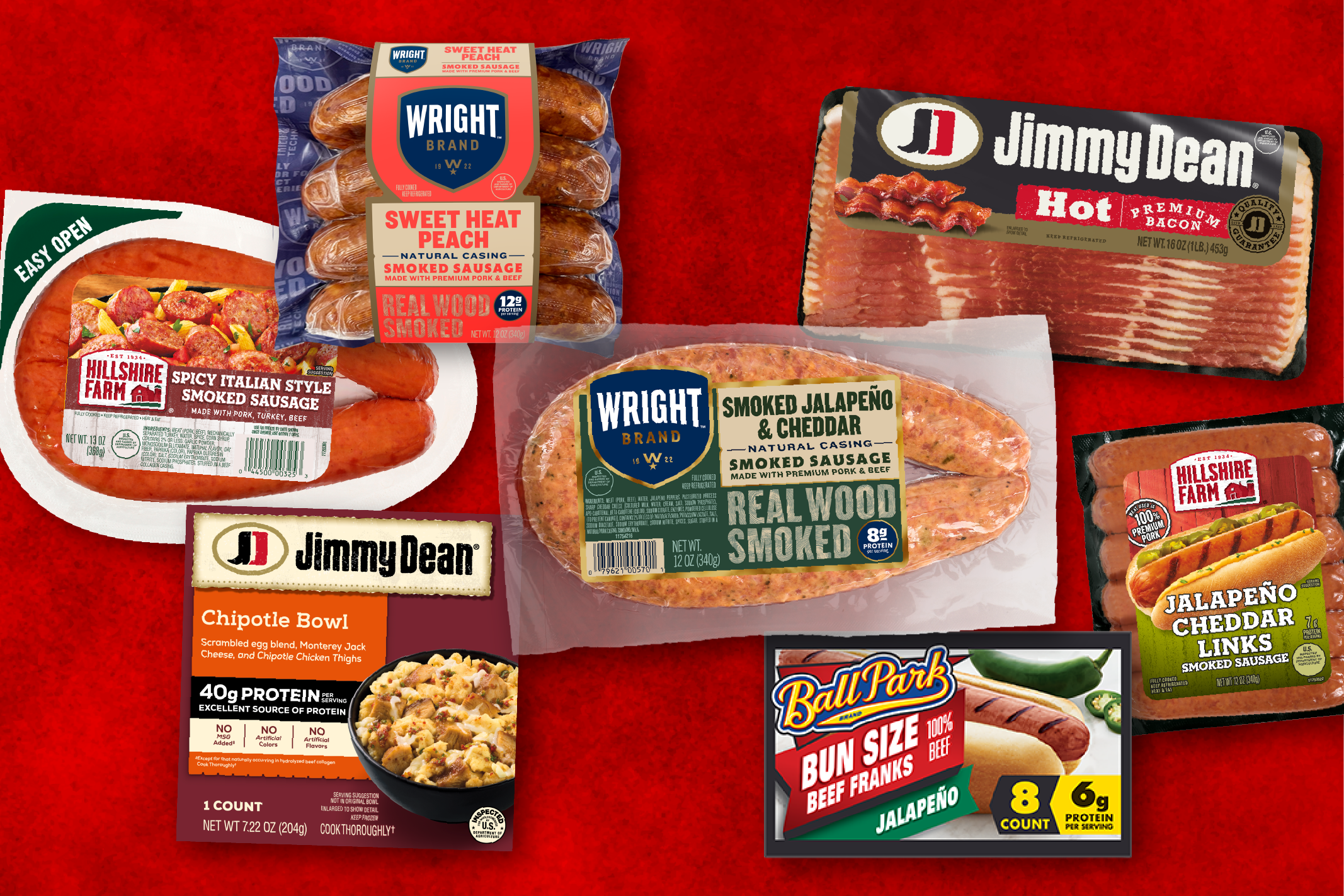 Packages of spicy products across the business