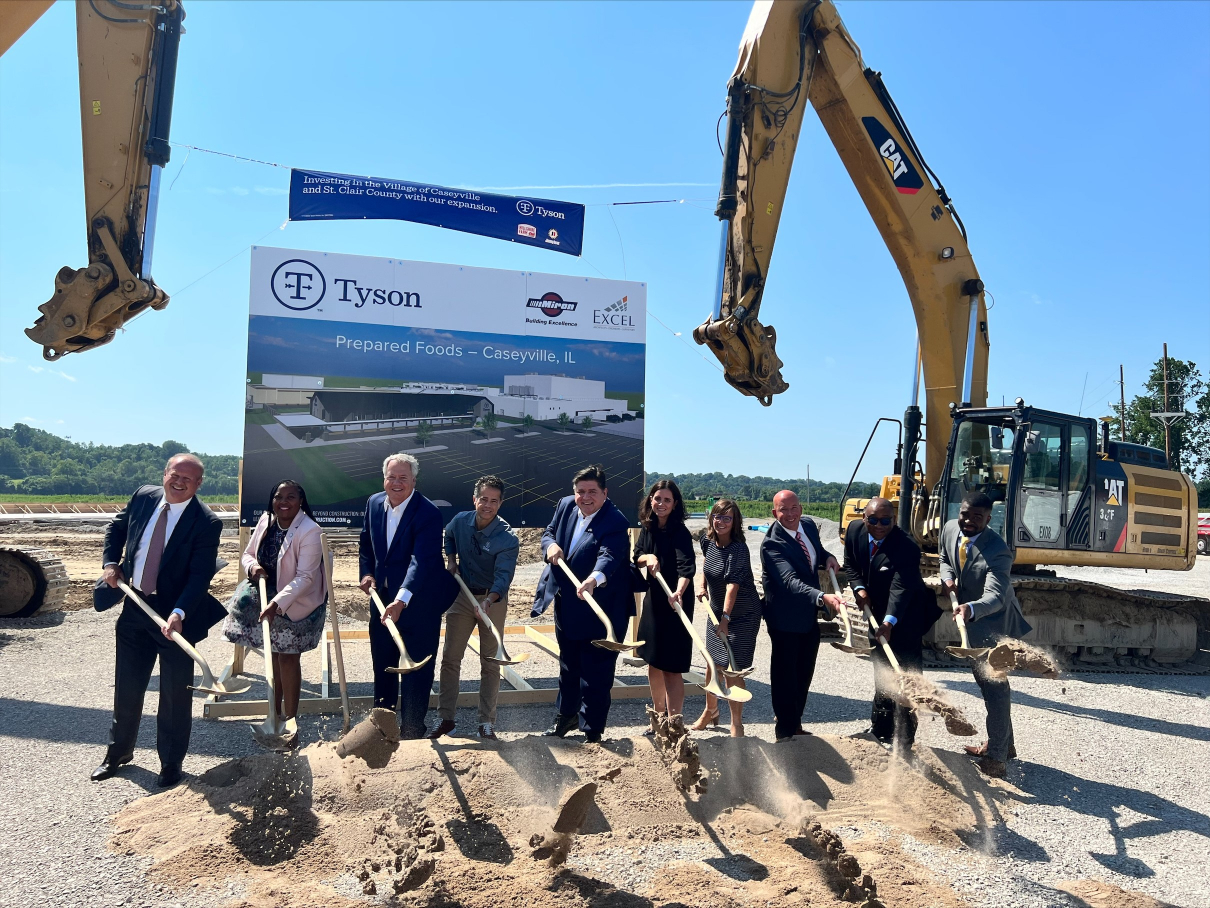 This is a photo of a groundbreaking ceremony in Caseyville, Illinois.