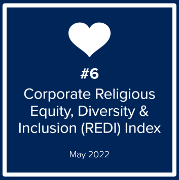 A graphic that reads, "Corporate Religious Equity, Diversity & Inclusion (REDI) Index" 