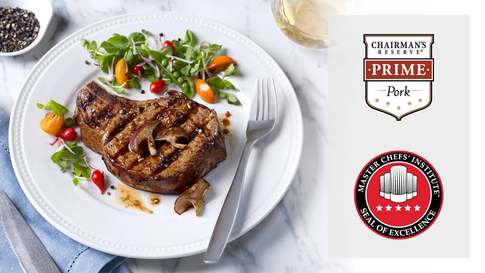 Chairman’s Reserve Prime Pork Qualifies for Master Chefs’ Institute Seal of Excellence