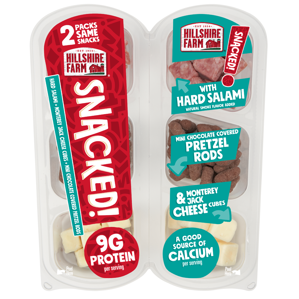 Hillshire Farm Snacked_Salami with Pretzel Rods and Monterey Jack Cheese