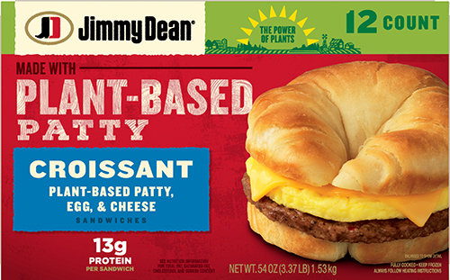 Jimmy Dean Plant Based Patty Egg and Cheese Croissant Sandwich