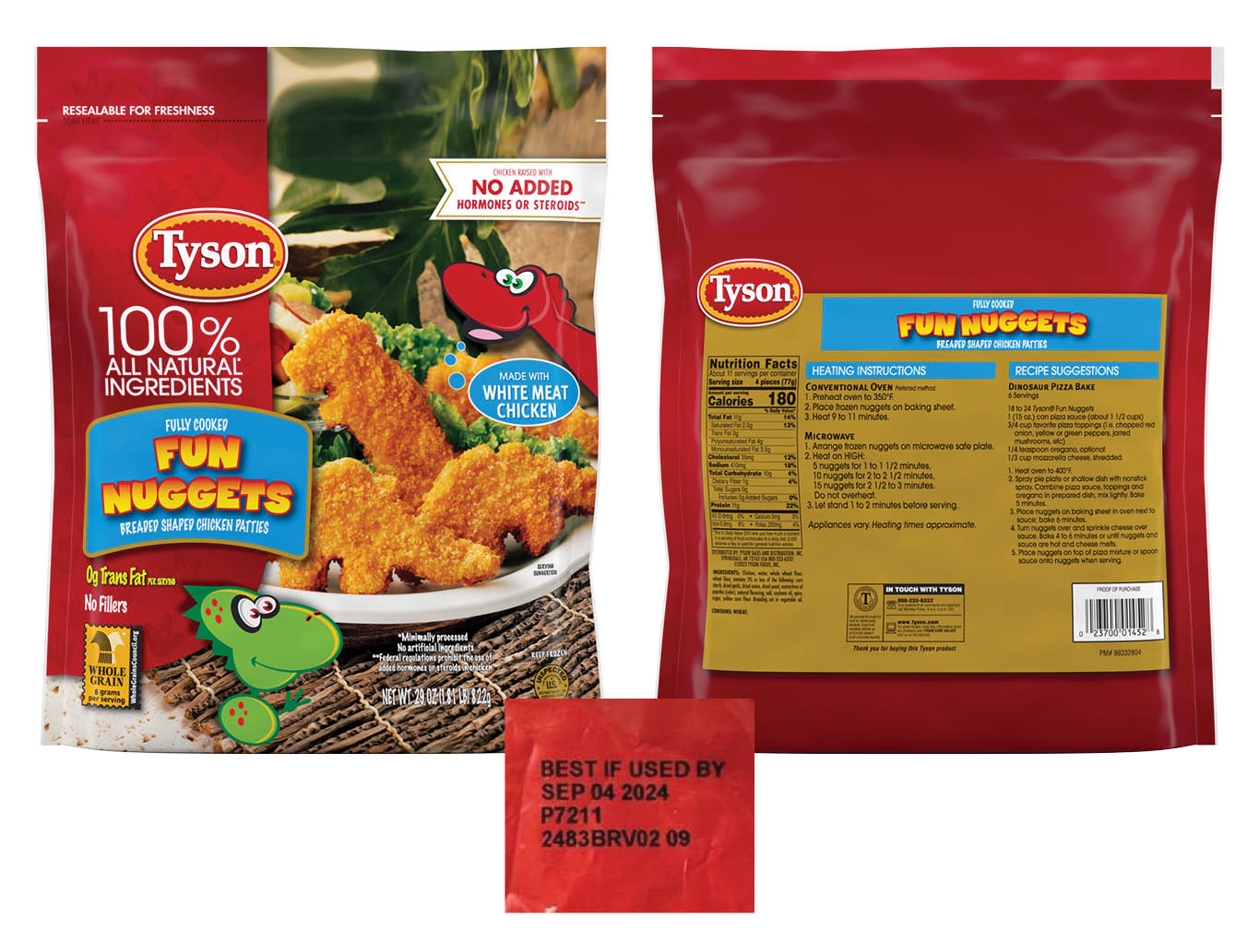 Limited Amounts of Tyson® Brand Frozen, Fully Cooked Chicken “Fun Nuggets”  Voluntarily Recalled