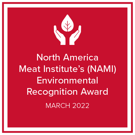 A graphic that reads "North American Meat Institute's (NAMI) Environmental Recognition Awards."