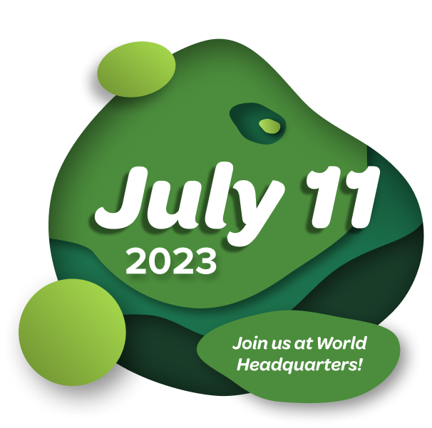 This is a graphic that says, "Join us at World Headquarters."
