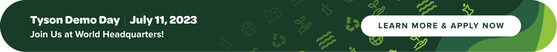 This is a teaser graphic inviting startups to apply for Demo Day and Join Us at World Headquarters.